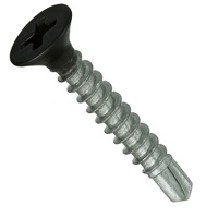 10-16 X 1 1/2 PH FLAT SDS PT.#18 BLACK  ZINC